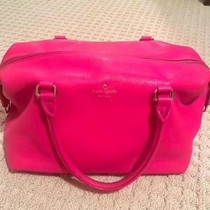 Hot pink Kate Spade Purse, gently used. Leather